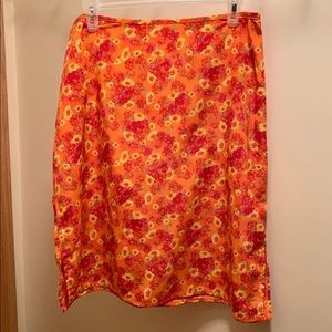 Bright floral skirt